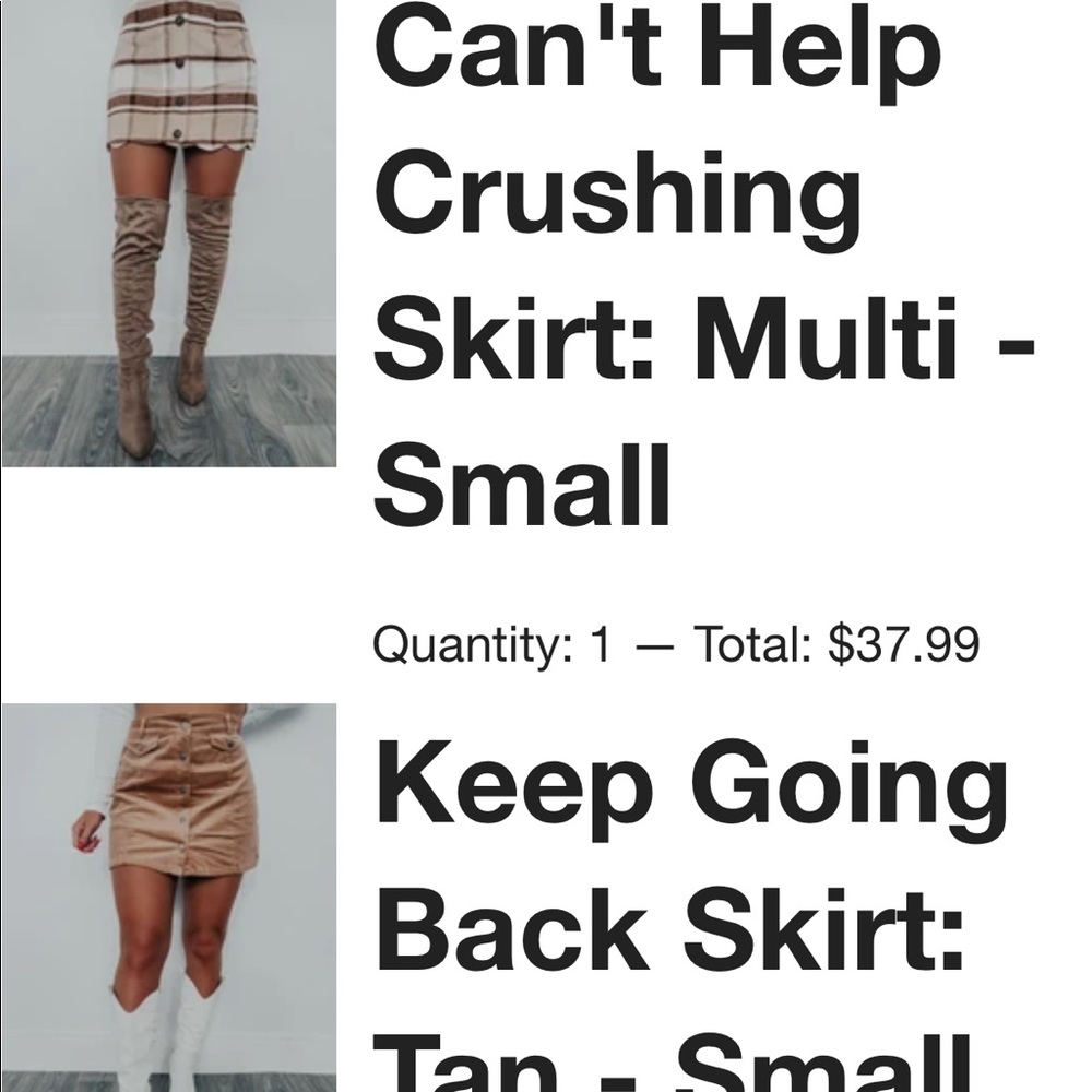 Hope’s skirts